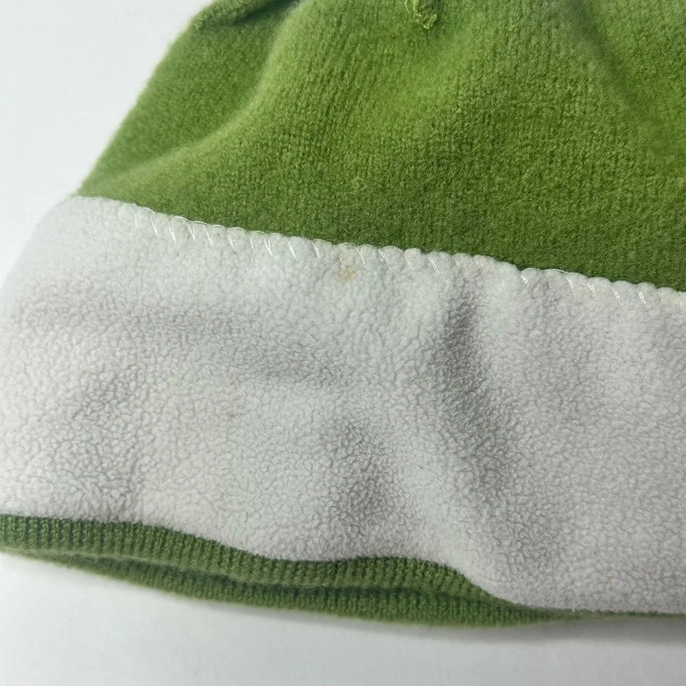 The North Face Beanie Child Infant Green Brown 100% Woolaine Thick‎ Warm Winter